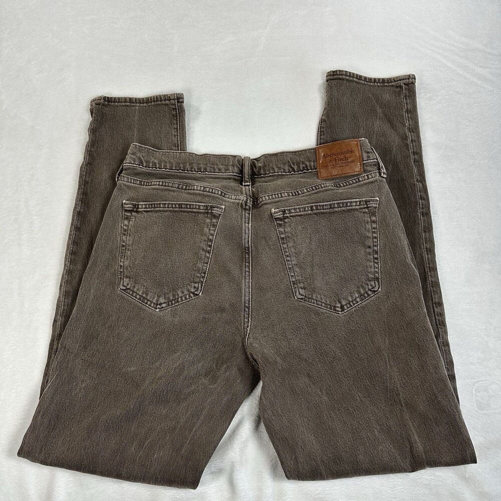 Abercrombie & Fitch Mens Brown Jeans 34x34 Slim Fit Stretch Denim Casual Pants